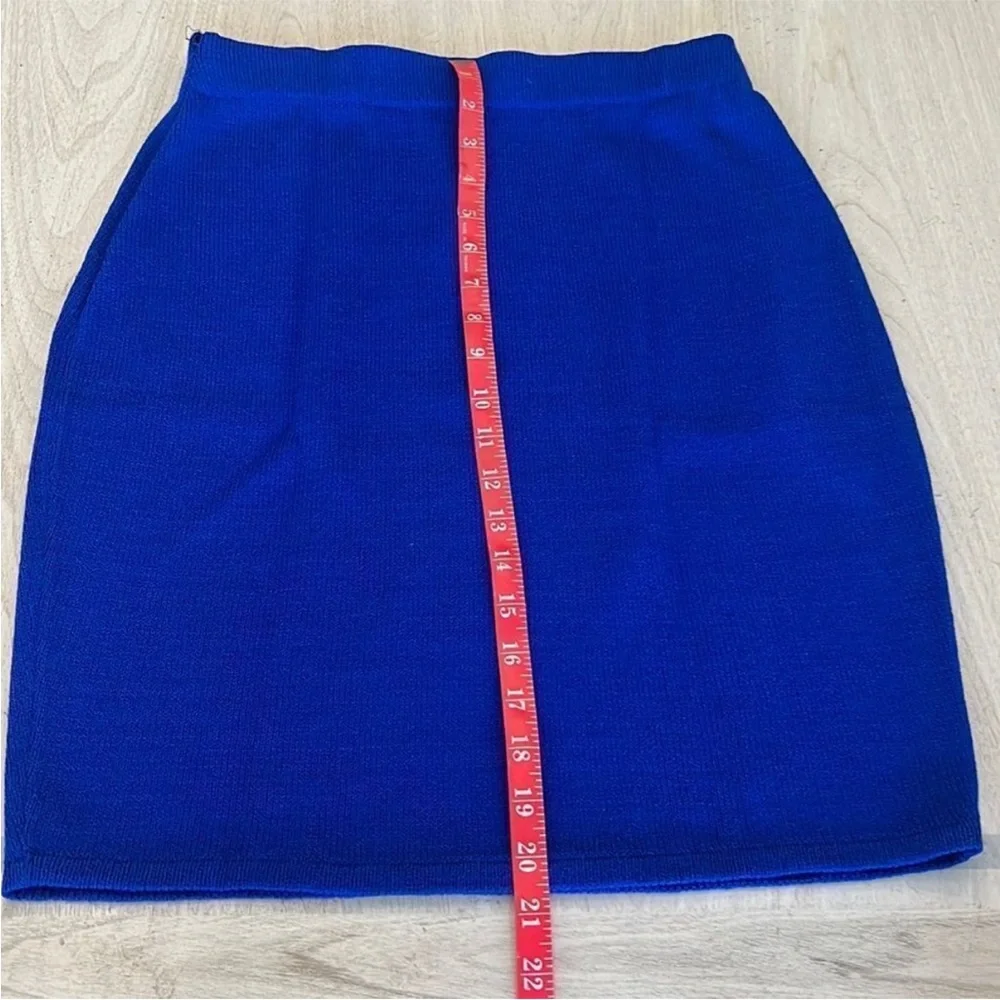 St. John Collection Royal Blue and Black Skirt Suit Set